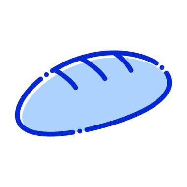 Ekmek, ekmek, somun, yiyecek Arkaplan vektör simgesiyle kolayca düzenlenebilen veya düzenlenebilen renk