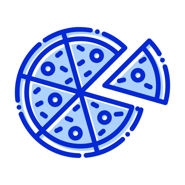 Pizza Party Food Slice Color Background Vector Icon Which Can — Stock Vector