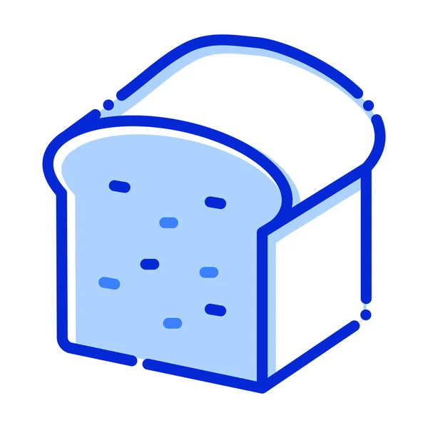 Ψωμί Φέτες Ψήσιμο Τοστ Χρώμα Εικονίδιο Διανύσματος Φόντου Οποίο Μπορεί — Διανυσματικό Αρχείο