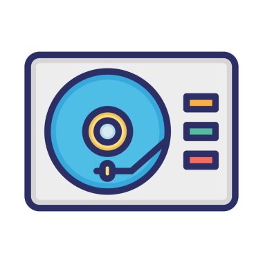 Müzik, kaydedici, eski, ses rengi ve arka plan vektör simgesi kolayca düzenlenebilir.