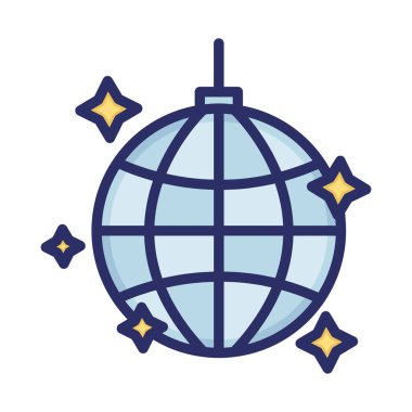 Disko ışığı, top, parti dekorasyonu Arkaplan vektör simgesi ile kolayca düzenleyebilen veya düzenleyebilen