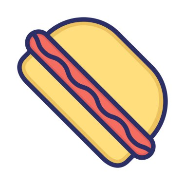 Hamburger, yemek, fast food, abur cubur. Arka plan vektör simgesi ile kolayca düzenlenebilir ya da düzenlenebilir.