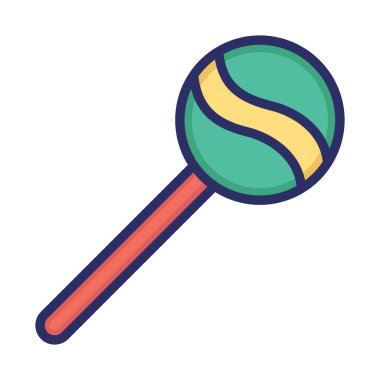 Lolipop, şeker, tatlı, çöl Rengi ve arka plan vektör simgesi kolayca düzenlenebilir