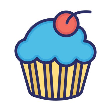 Kek, pasta, parti, doğum günü Arkaplan vektör simgesi ile kolayca düzenleyebileceğiniz ya da değiştirebileceğiniz renk