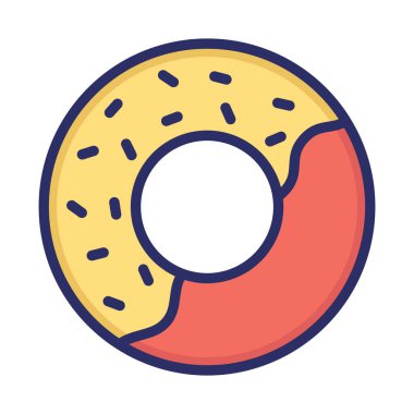 Çörekler, tatlı, yiyecek, yiyecek, arka plan vektör simgesi ile kolayca düzenleyebilen veya düzenleyebilen arkaplan rengi