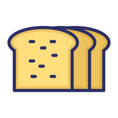 Ekmek, Rusk, fırın, Arkaplan vektör simgesi ile Rengi dilimle kolaylıkla düzenleyebilen veya düzenleyebilen