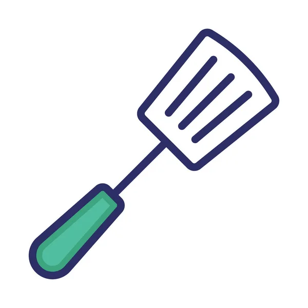 Spatula Utensil Kitchen Cooking Color Background Vector Icon Which Can — Stock Vector
