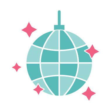 Disko ışığı, top, parti dekorasyonu Arkaplan vektör simgesi ile kolayca düzenleyebilen veya düzenleyebilen