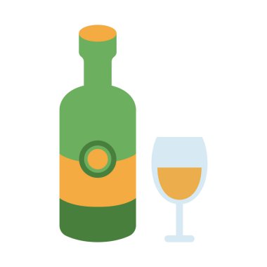 Şarap, şişe, cam, alkol Arka plan vektör simgesi ile kolayca düzenlenebilir veya değiştirilebilir