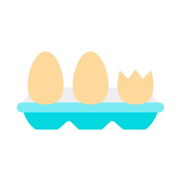 Яйца Продукты Питания Гастрономия Завтрак Цвет Фоновым Векторным Значком Который — стоковый вектор