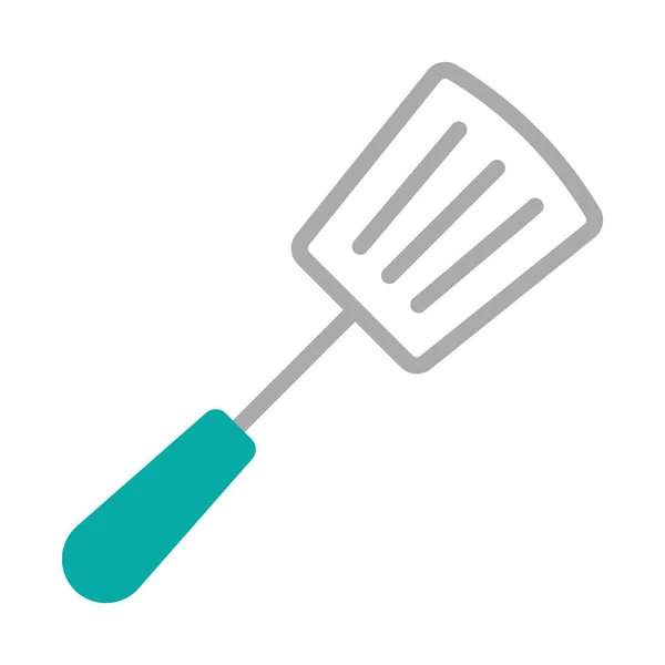 Spatula Utensil Kitchen Cooking Color Background Vector Icon Which Can — Stock Vector