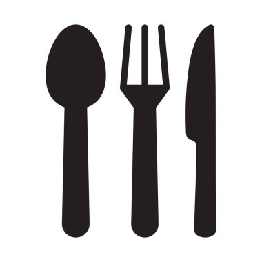 Kaşık, bıçak, akşam yemeği, çatal Rengi ve arka plan vektör simgesi kolayca düzenlenebilir