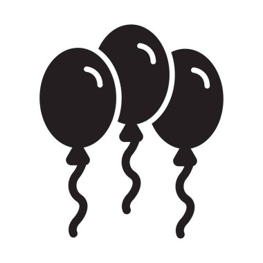 Balon, parti, kutlama, arka plan vektör simgesine sahip şenlik rengi kolayca düzenleyebilir ya da düzenleyebilir