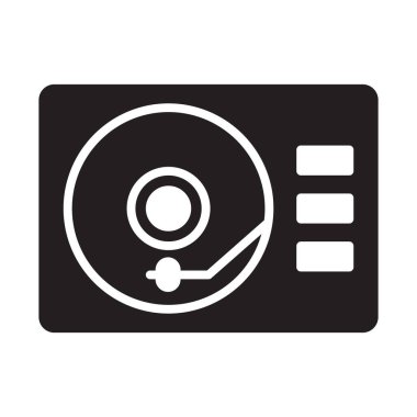 Müzik, kaydedici, eski, ses rengi ve arka plan vektör simgesi kolayca düzenlenebilir.