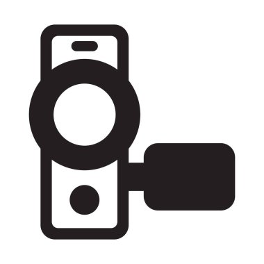 Video kamera, Arkaplan vektör simgesine sahip Renk Kolayca değiştirilebilir veya düzenlenebilir