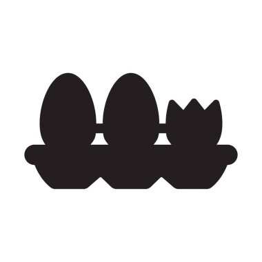 Yumurtalar, yemek, gastronomi, kahvaltı Arkaplan vektör simgesi ile renklendirme kolaylıkla düzenlenebilir