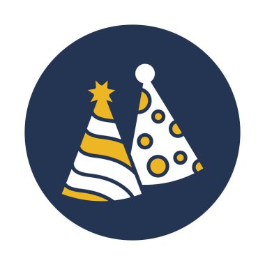 Cap, parti başlığı, koni, arka plan vektör simgesi ile şapka rengi kolayca düzenlenebilir ya da değiştirilebilir