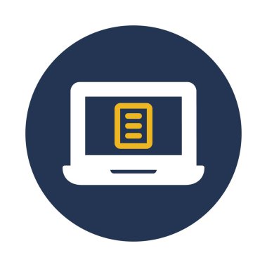 Laptop, belge, sunum, e- posta Arkaplan vektör simgesi ile kolayca düzenleyebilen veya düzenleyebilen Renk