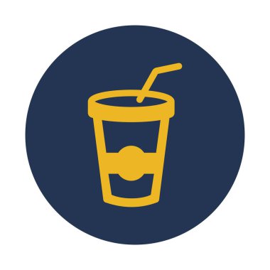 İçmek, soda, kokteyl, cam rengi ve arka plan vektör simgesi kolayca düzenlenebilir.