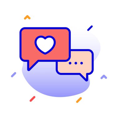 Sohbet, mesaj, harika, arka plan vektör simgesi ile e- posta Rengi Kolayca düzenleyebilen veya düzenleyebilen