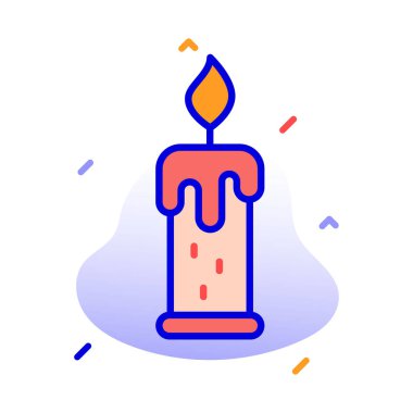 Mum, akşam yemeği, ateş, arkaplan vektör simgesi ile ortaya çıkan Renk kolayca düzenleyebilir ya da düzenleyebilir