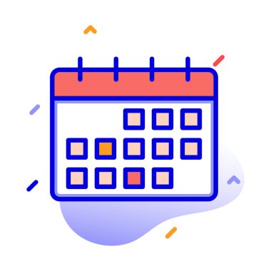 Takvim, parti, zaman çizelgesi, Arkaplan vektör simgesiyle kolayca düzenleyebilen veya düzenleyebilen zaman çizelgesi rengi