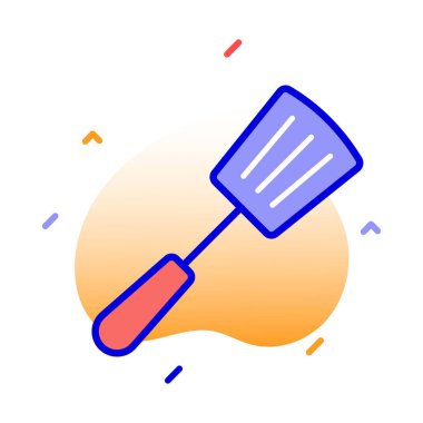 Spatula, utensil, mutfak, arka plan vektör simgesi ile pişirme rengi kolayca düzenlenebilir veya düzenlenebilir