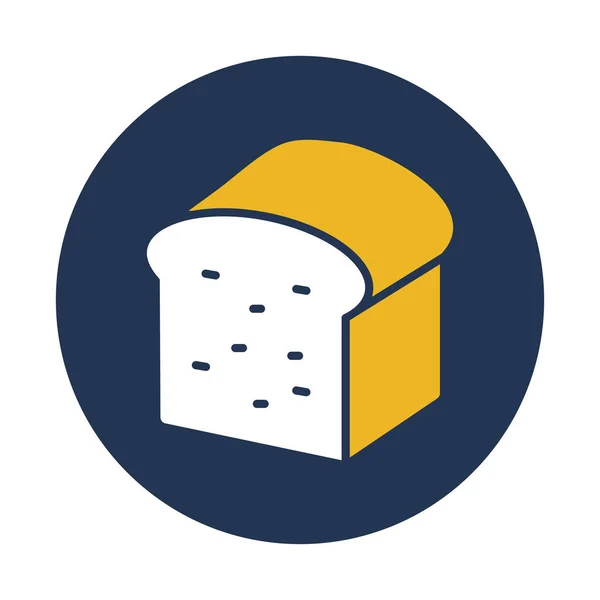 Brot Scheiben Backen Toastfarbe Mit Hintergrundvektorsymbol Das Leicht Geändert Oder — Stockvektor