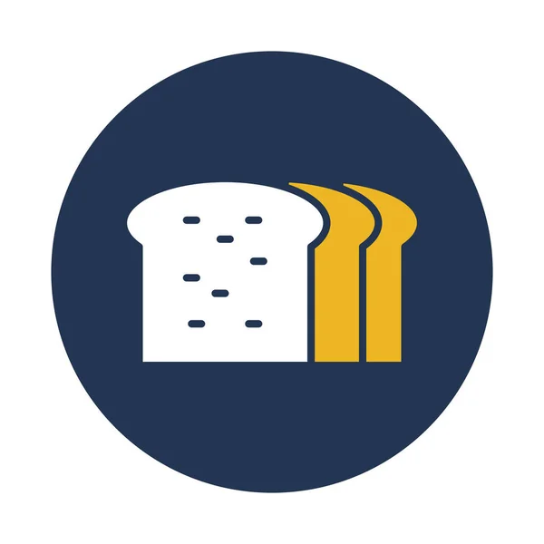 Brot Zwieback Bäckerei Scheibenfarbe Mit Hintergrundvektorsymbol Das Leicht Geändert Oder — Stockvektor