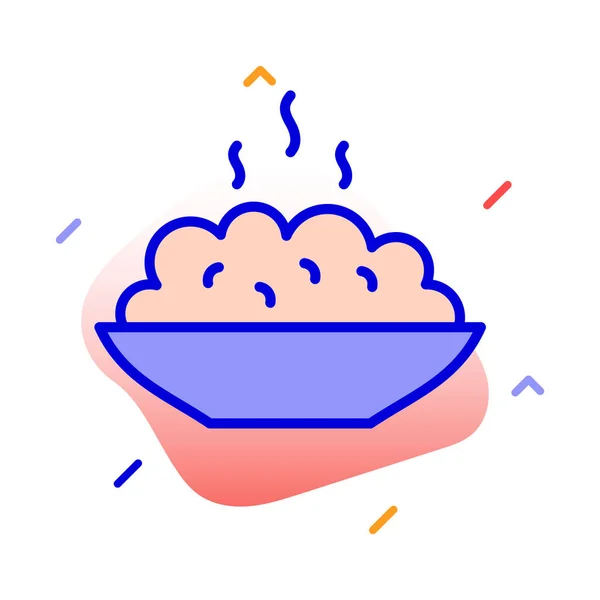 Kuchen Bäckerei Lebensmittel Party Farbe Mit Hintergrund Vektor Symbol Das — Stockvektor