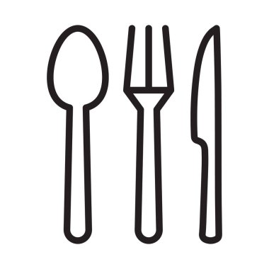 Kaşık, bıçak, akşam yemeği, çatal Rengi ve arka plan vektör simgesi kolayca düzenlenebilir