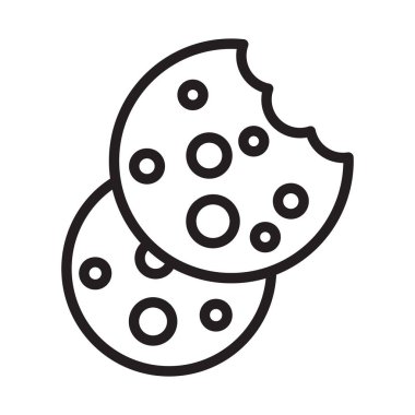 Kurabiye, Bisküvi, yiyecek, arka plan vektör simgesi ile seet Rengi kolayca düzenleyebilen veya düzenleyebilen