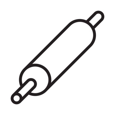 Yuvarlanan iğne, mutfak, hamur, yuvarlanan renk ve arka plan vektör simgesi kolayca değiştirilebilir veya düzenlenebilir