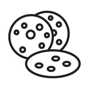 Kurabiyeler, bisküviler, tatlılar, arka plan vektör simgesi ile pişirme Rengi kolayca düzenleyebilir veya düzenleyebilirsiniz