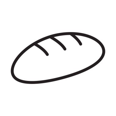 Ekmek, ekmek, somun, yiyecek Arkaplan vektör simgesiyle kolayca düzenlenebilen veya düzenlenebilen renk