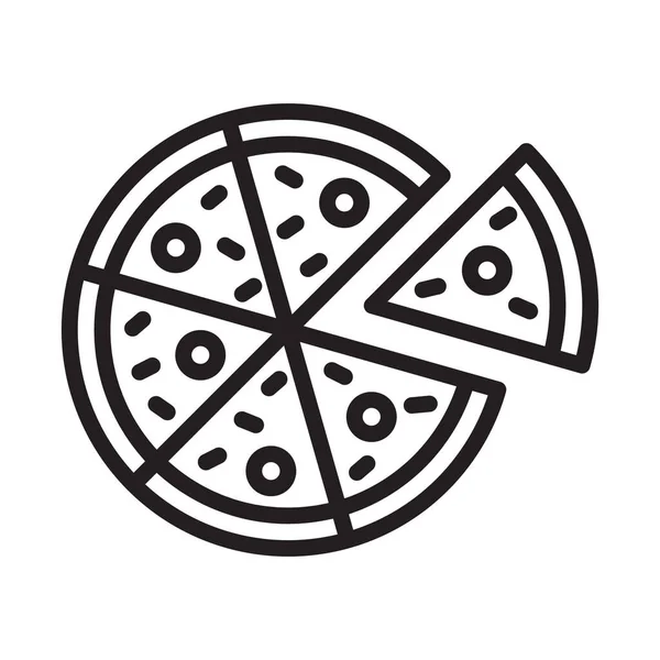 Pizza Party Food Slice Color Background Vector Icon Which Can — Stock Vector