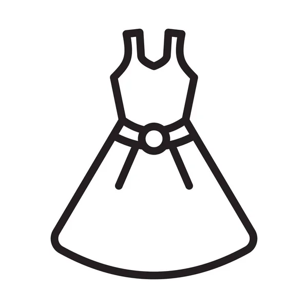 Вечеринка Платье Платье Платье Одежда Цвет Фоном Вектор Значок Который — стоковый вектор