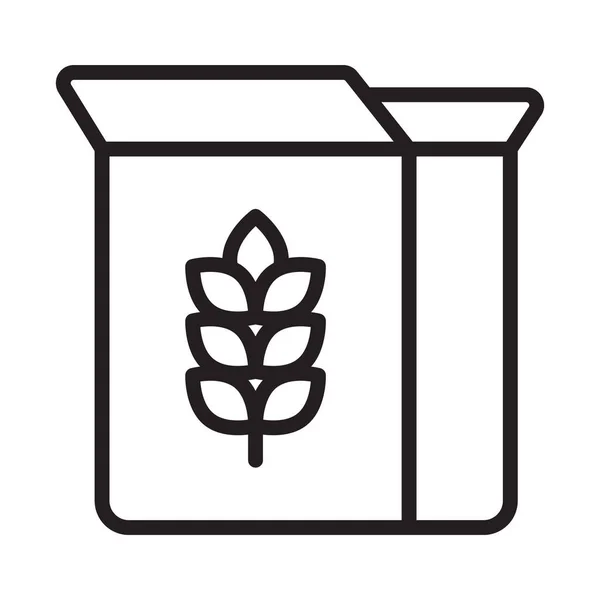 Flour Pack Whisk Pack Food Color Background Vector Icon 수정하거나 — 스톡 벡터