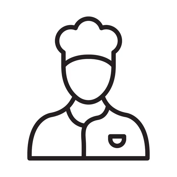 Chef Panadero Avatar Cocinar Color Con Icono Del Vector Fondo — Archivo Imágenes Vectoriales
