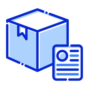 Posta, lojistik, paket, fatura tamamen düzenlenebilir vektör simgesi