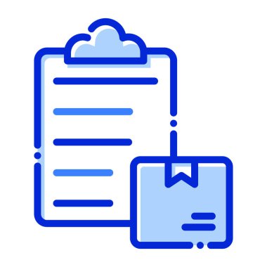 Dağıtım listesi, ürün, teslimat, kutu tamamen düzenlenebilir vektör simgesi