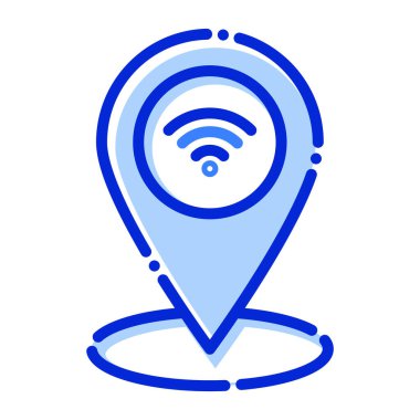 GPS, pin, konum, sinyal tamamen düzenlenebilir vektör simgesi