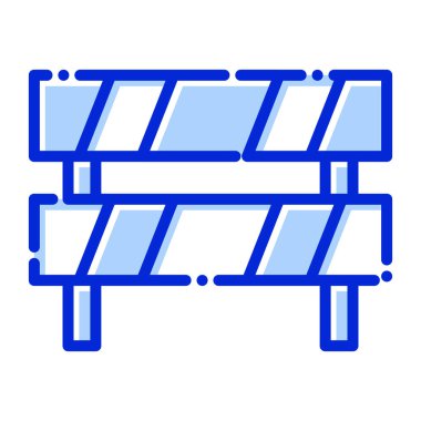 Yol tıkanması, yol, işaret, trafik tamamen düzenlenebilir vektör simgesi