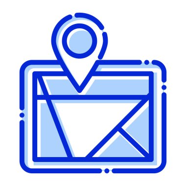 GPS, navigasyon, GPS ekranı, tamamen düzenlenebilir vektör simgesini izle