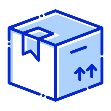 Lojistik, kutu, paket, tamamen düzenlenebilir vektör simgesi