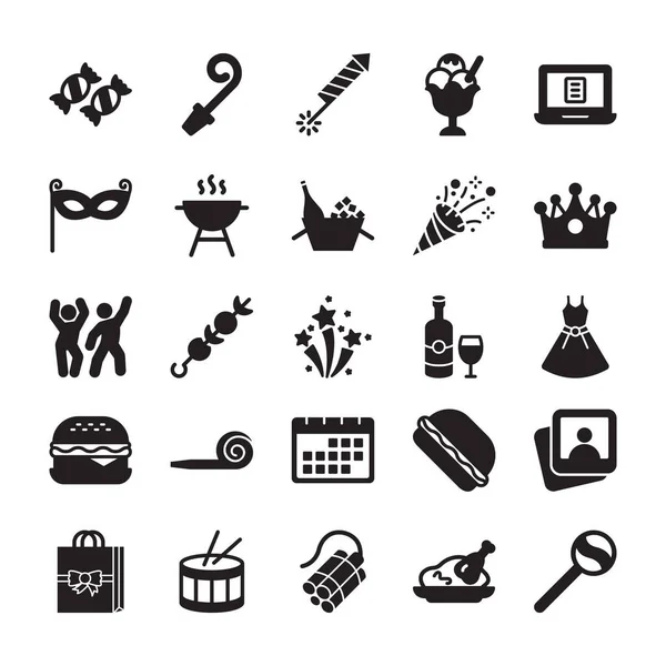 Iconos Vectoriales Aislados Para Fiestas Celebraciones Que Pueden Modificar Editar — Vector de stock