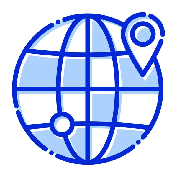 Παγκόσμια Τοποθεσία Παγκόσμια Gps Τοποθεσία Πλήρως Επεξεργάσιμο Διανυσματικό Εικονίδιο — Διανυσματικό Αρχείο