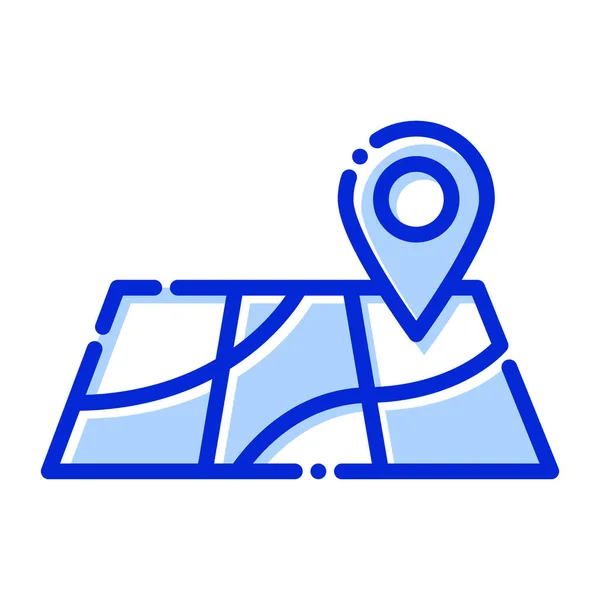 Carte Emplacement Direction Localisateurs Icône Vectorielle Entièrement Modifiable — Image vectorielle