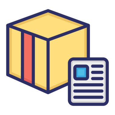 Lojistik fatura, fatura, fatura, tamamen düzenlenebilir vektör simgesi