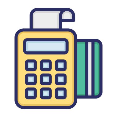 POS, geçiş, finansal, tamamen düzenlenebilir vektör simgesi pazarlama